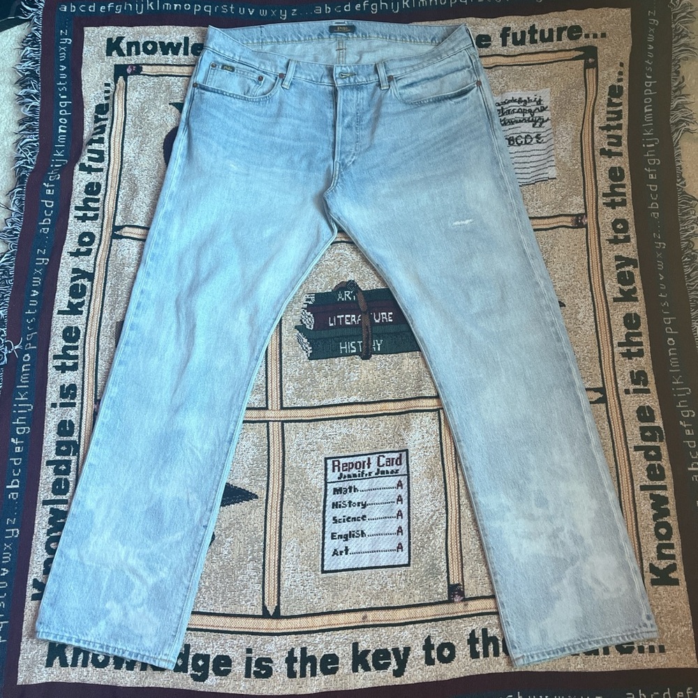 Polo Ralph Lauren blue distressed denim